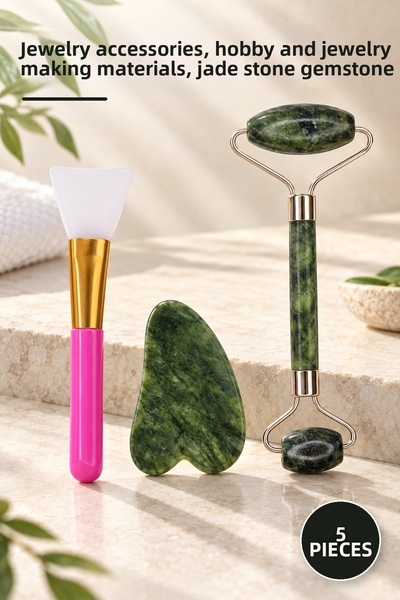 Yenilig 5 Piece Jade Stone Set – Jewelry Accessory, Hobby and Jewelry Making ...
