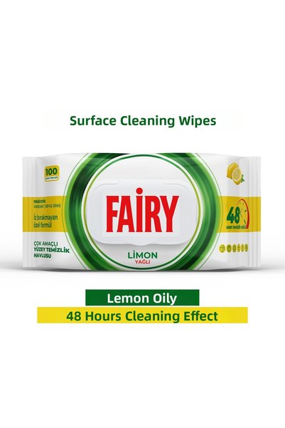 Fairy Multi-Purpose Surface Cleaning Towel 100 Sheets |   Lemon Oil |   White Vinegar Carbonate |   48 Hours