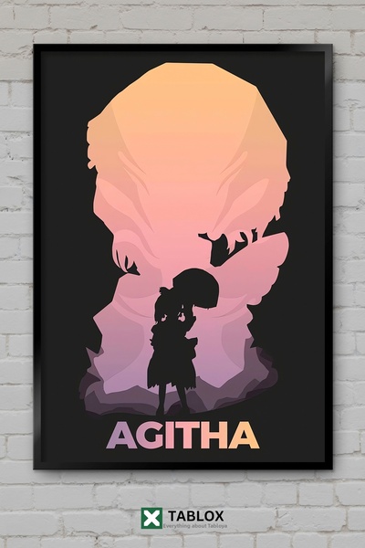 TABLOX Aghita Character Art Fantasy Αφίσα Φαντασίας με Πλαίσιο Διακοσμητικό Π...