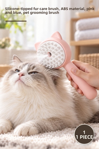Yenilig 1 Piece Spray Massage Comb for Cats and Dogs – Silicone Tip Hair Groo...