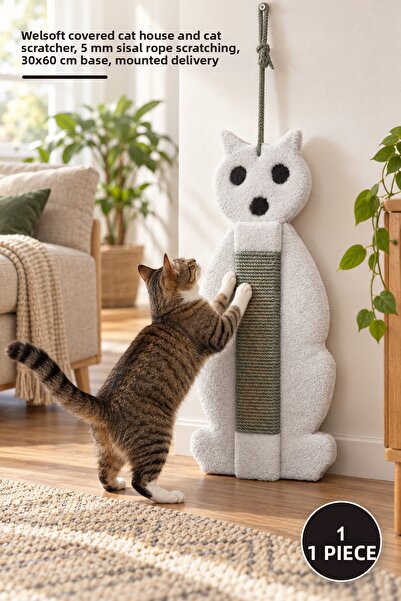 Yenilig 1 Piece Cat Scratching Board – Welsoft Coated Cat House and Cat Scrat...