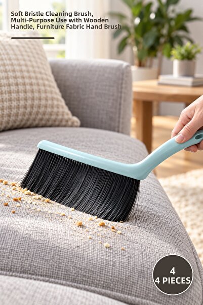 Yenilig 4 قطع من فرشاة التنظيف اليدوية ذات المقبض الطويل - فرشاة تنظيف ذات شع...