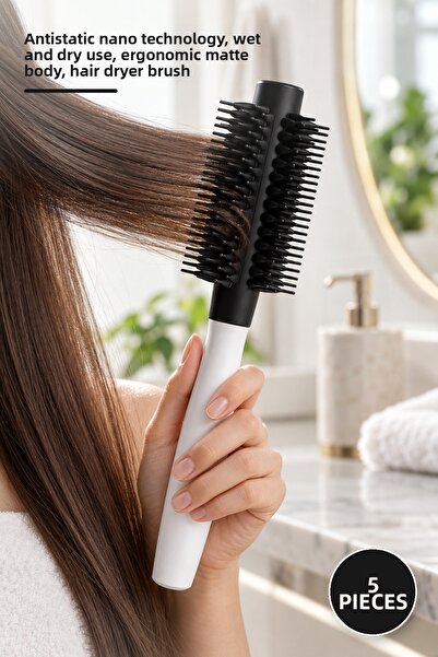 Yenilig 5 Pieces Heat Resistant Blow Dry Hair Brush – Antistatic Nano Technol...