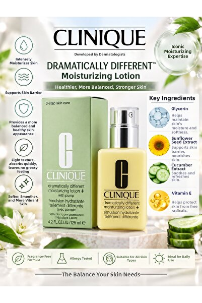 Clinique Dramatically Different Lotion+ 125 ml – Care That Helps Moisturize a...