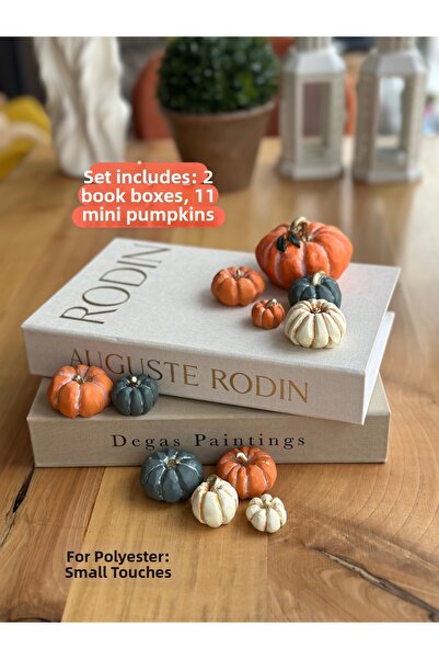 FOR POLYESTER Küçük Dokunuşlar Fabric Bookcase+Pumpkin Set Bookshelf/ Coffee ...