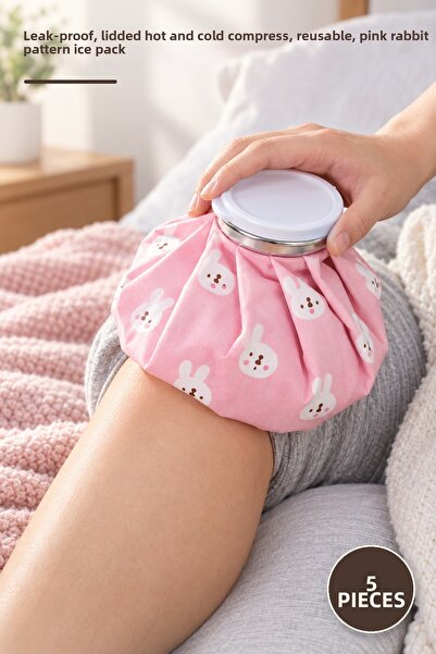 Yenilig 5 Ice Packs – Leak-Proof Screw-On Lid for Hot and Cold Compresses, Re...