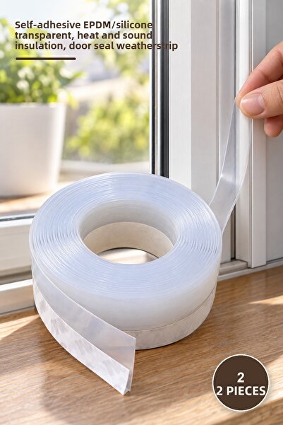 Yenilig 2 Pieces 3 Meter Door Window Wind Isolation Tape – Self-Adhesive Epdm...