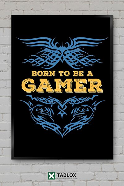 tablomaxtbx Născut pentru a fi un gamer - Poster de gaming înrămat, tablou de...