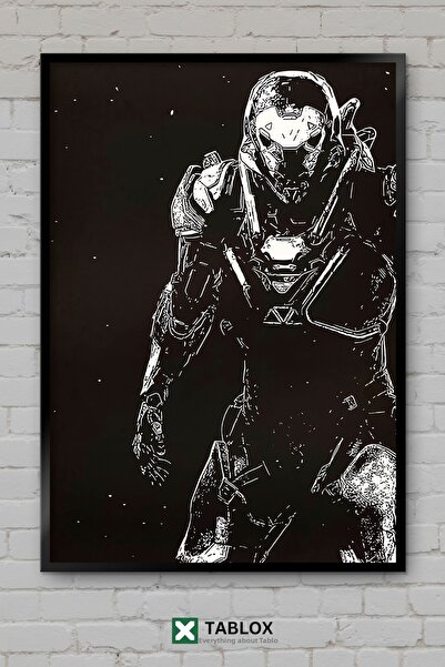 tablomaxtbx Poster de acțiune Anthem Video Game Space Armor, cu aspect de cad...