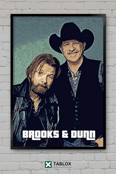 tablomaxtbx Brooks Dunn Country Music Group Band Poster Art Frame View Decora...