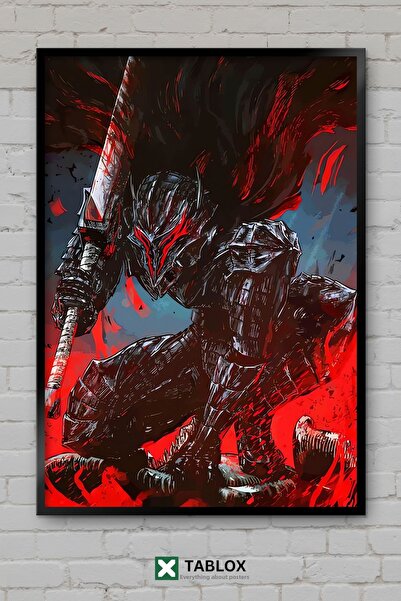 tablomaxtbx Berserk Armor Zırh Guts Anime Dark Fantastic Πλαισιωμένο Διακοσμη...