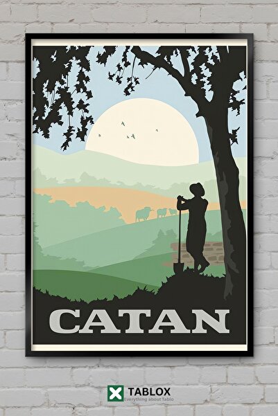 tablomaxtbx Catan Agriculture Strategy Box Game Frame Appearance Διακοσμητικό...