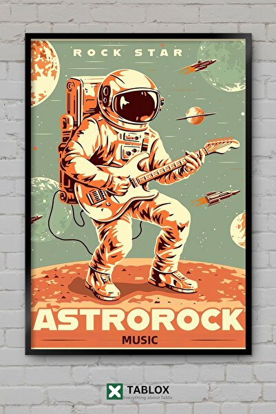 tablomaxtbx Astro Rock Μουσική Αστροναυτική Κιθάρα Διαστημικής Τέχνης Διακοσμ...