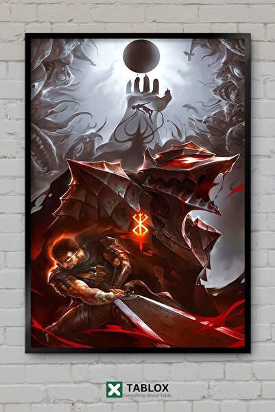 tablomaxtbx Berserk Anime Manga Guts Art Σκοτεινό Ιαπωνικό Διακοσμητικό Πίνακ...
