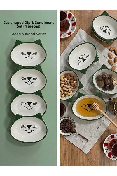 Nergis Four-Cat Presentation Breakfast Snack Set