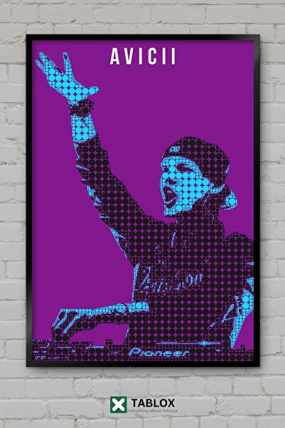 tablomaxtbx Avicii DJ Ηλεκτρονική Μουσική EDM Tim Bergling Πορτραίτο με κορνί...