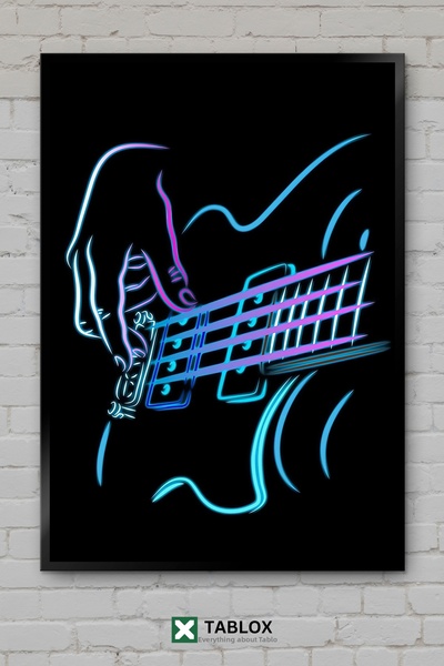 tablomaxtbx Bass Line Bass Line Music Rhythm Instrument Art Framed Decorative...