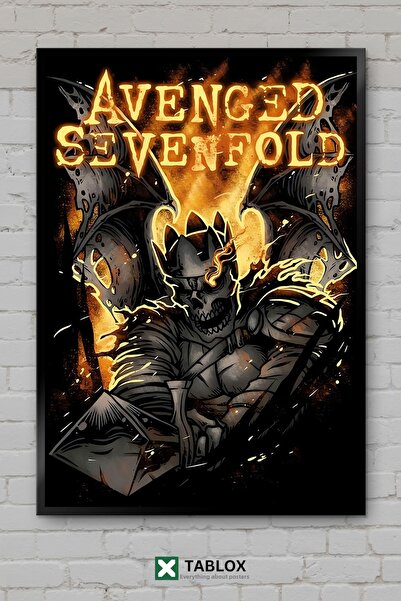 tablomaxtbx Avenged Sevenfold A7X Έργο τέχνης με κρανίο, διακοσμητικός πίνακα...