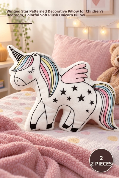 Yenilig 2 perne moi de pluș cu design unicorn - prieten de dormit decorativ p...