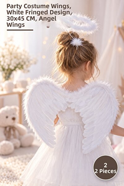 Yenilig 2 Pieces Feathered Baby Angel Wings and Crown – Party Costume Wings, ...
