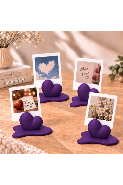 Generic Brand Set of 4 Heart Photo Holders – Desktop Polaroid Photo Stand Dec...