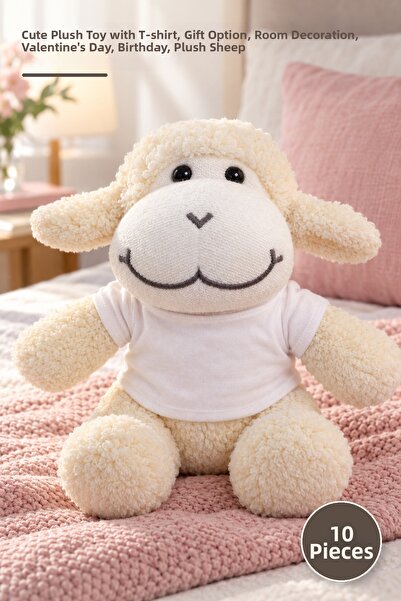 Yenilig 10 Pieces Plush Lamb – Adorable Plush Toy with T-Shirt, Gift Option, ...