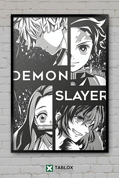 tablomaxtbx Personaje Demon Slayer Anime Manga Poster cu aspect de ramă Tablo...