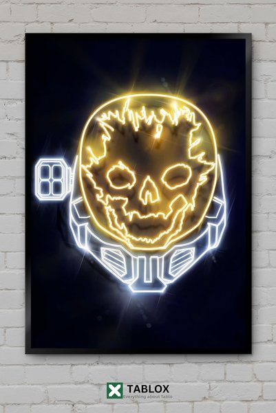 tablomaxtbx Emile Helmet Neon Halo Game Character Action Frame Appearance Dec...