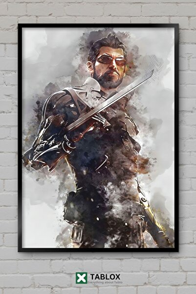tablomaxtbx Deus Ex Watercolor Watercolor Video Game Game Poster Framed Decor...