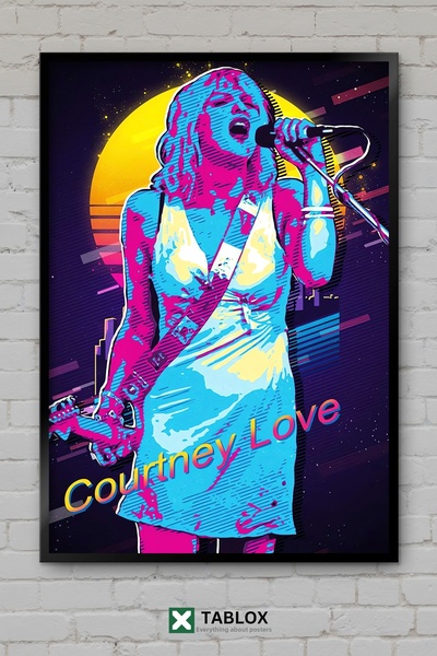 tablomaxtbx Courtney Love Hole Cântăreață Rock Portret Poster înrămat Tablou ...