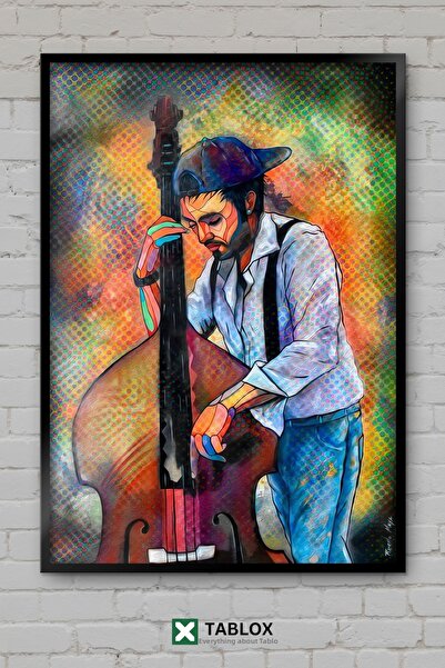tablomaxtbx Double Bass Kontrbas Jazz Jazz Musician Poster Framed Decorative ...
