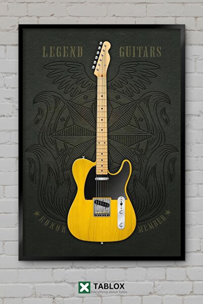 tablomaxtbx Chitară electrică Telecaster Poster muzical cu aspect de cadru De...