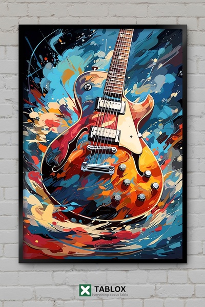tablomaxtbx Chitară electrică Elektro Gitar Hız Music Art Poster Frame Look D...