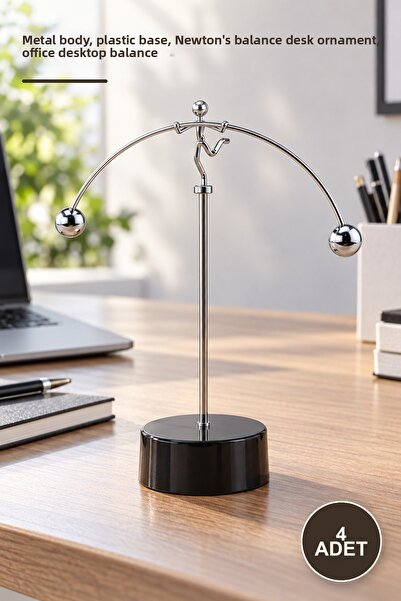 Yenilig 4 Pieces Newton Balance Man – Metal Body with Plastic Base, Weighted ...
