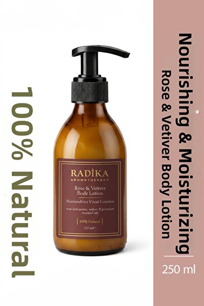 Radika Aromatherapy Rose & Vetiver Moisturizing Hand and Body Lotion
