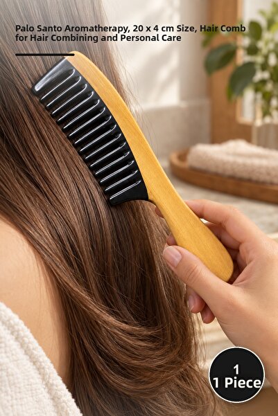 Yenilig 1 Piece of Natural Bone Comb – Palo Santo Flavored, 20 X 4 cm in Size...