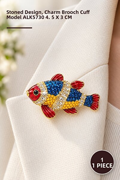 Yenilig 1 Piece of Stone Fish Accessory – Stone Design, Jewelry Charm Brooch ...