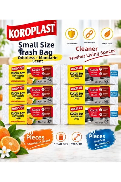 Koroplast Small Size Garbage Bag Odorless + Mandarin Scented Triple Set