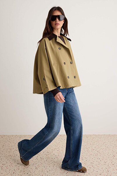 Trendyol Collection Beige Fitted Coat Twoaw27Mo00153