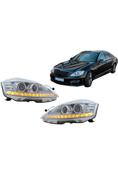 tuningset Faruri LED compatibile cu Mercedes Clasa S W221 2005-2009 Facelift ...