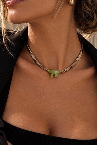 By Song Aksesuar Hematite Natural Stone Necklace