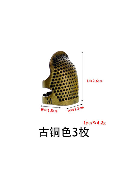 Choice3 3pcs Adjustable Vintage Sewing Thimble, Handmade Non-slip Embroidery ...
