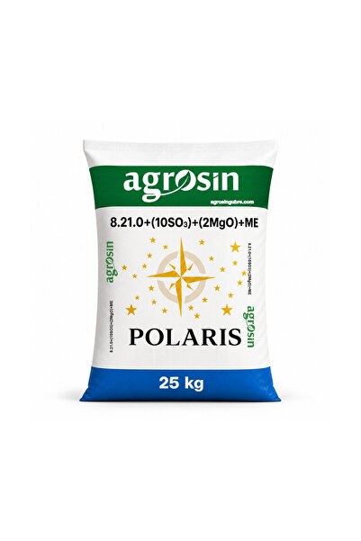 Agrosin Polaris 8-21-0+(2MgO)+(10SO3)+ME Organomineral Granül Taban Gübresi 2...