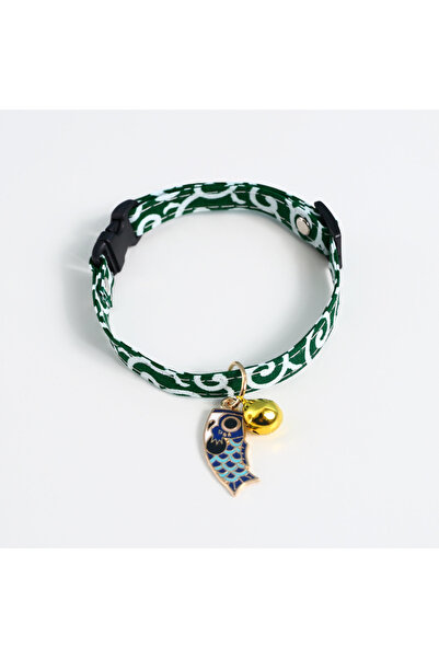 Choice S green Adjustable Koi Bell Pendant Lucky Cat Collar Japanese Necklace...