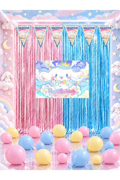 snowparty Cinnamoroll Themed Birthday Party Supplies Ornaments Set