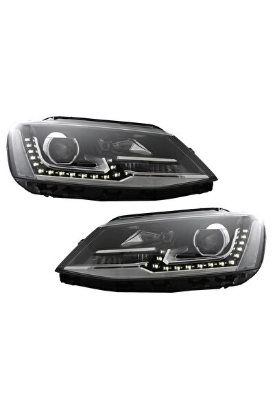 tuningset Faruri proiectoare LED DRL compatibile cu VW Jetta Mk6 VI GTI 2011-...