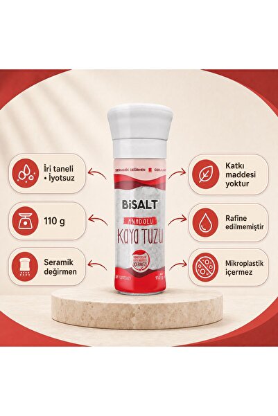 Bisalt Anadolu Kaya Tuzu Değirmen 110 G