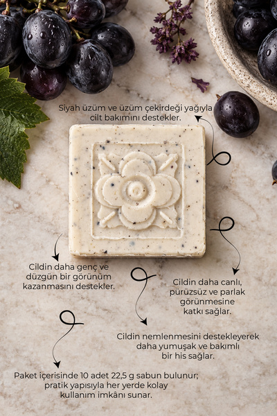 F.Kumanlı La Diva La Diva Natural Boutique Soap of Black Grapes 10X22.5 g