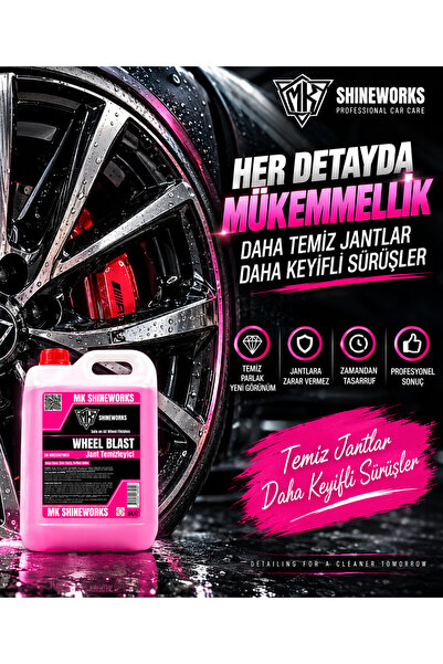 MK SHINEWORKS Wheel Blast Jant Temizleyici 5 L Profesyonel Jant Temizleme Fre...