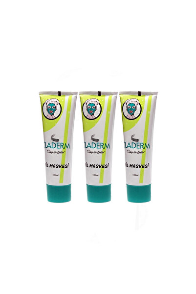 Claderm قناع الطين الأنبوبي 50 مل، عبوة من 3 قطع